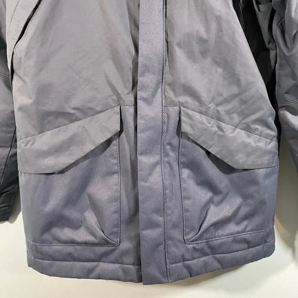 Columbia Youth Grey Omni-Tech Omni Heat Waterproof Breathable Hooded Jacket Sz L